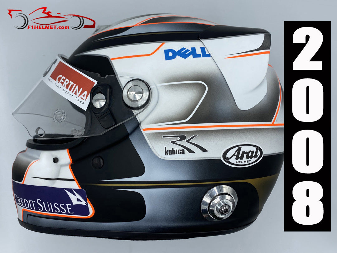 arai f1 helmets Robert Kubica 2008 INTERLAGOS GP Helmet / BMW F1