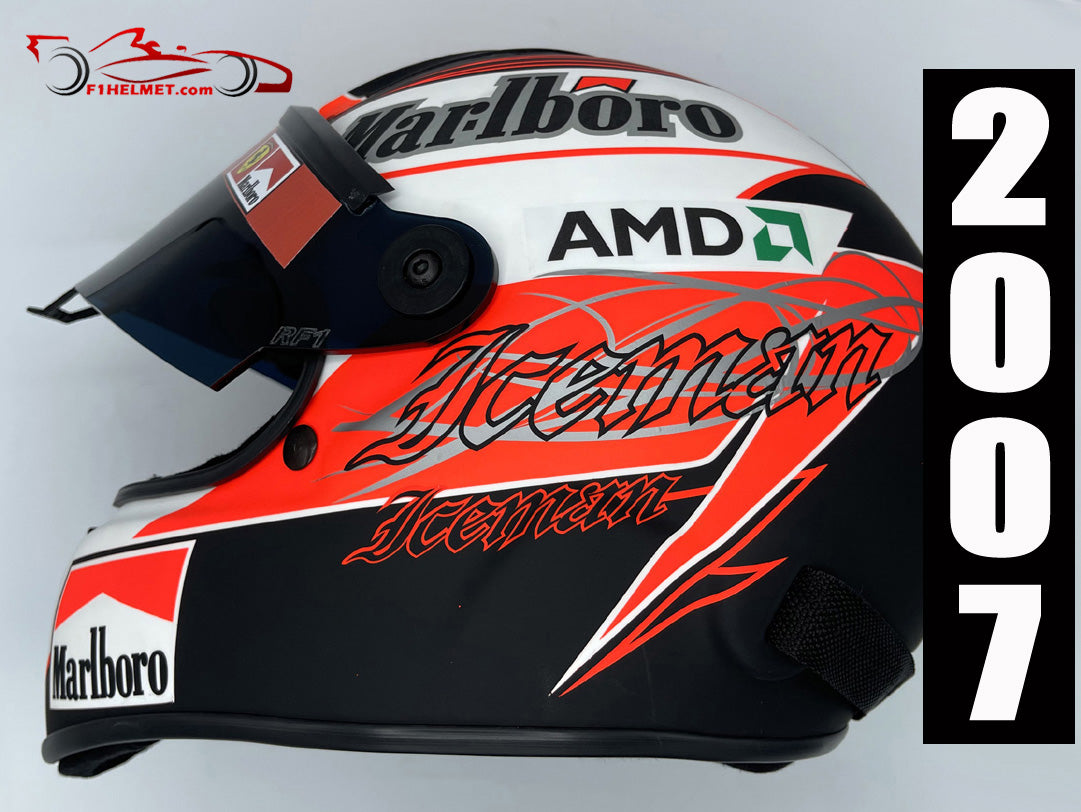 スポーツ選手 K.Raikkonen 2007 Ferrari Used Visor 1/5 Spark 2007 Formula 1 Kimi Räikkönen #6 Ferrari F2007