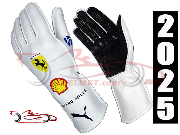 Lewis Hamilton & Charles Leclerc 2025 MIAMI GP Racing Gloves / Team Ferrari F1