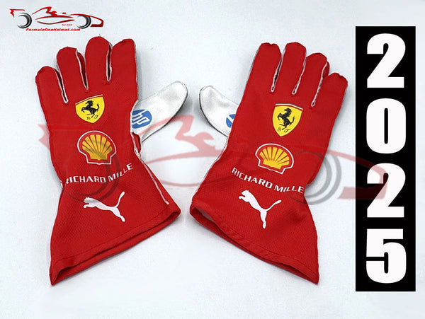 Charles Leclerc 2025 Racing Gloves / Team Ferrari