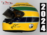 Sebastian Vettel 2024 Helmet / Tribute Senna & Ratzenberger