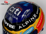 Fernando Alonso 2021 USA GP Helmet / Team Alpine
