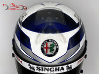 Kimi Raikkonen 2021 Abu Dahbi "Last Race" Helmet / Team Alfa Romeo