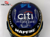 Fernando Alonso 2021 USA GP Helmet / Team Alpine