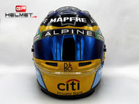 Fernando Alonso 2021 USA GP Helmet / Team Alpine