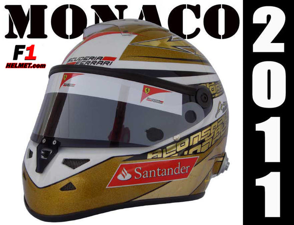 Fernando Alonso 2011 MONACO GP Replica Helmet / Ferrari F1 - www.F1Helmet.com
