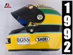 Ayrton Senna 1992 Replica SHOEI Helmet / Mc Laren F1 - www.F1Helmet.com