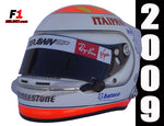 Rubens Barrichello 2009 INTERLAGOS GP Helmet / Brawn F1 - www.F1Helmet.com