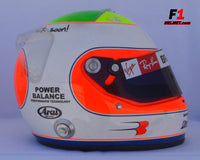 Rubens Barrichello 2009 Massa TRIBUTE Helmet / Brawn F1 - www.F1Helmet.com