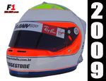 Rubens Barrichello 2009 Massa TRIBUTE Helmet / Brawn F1 - www.F1Helmet.com