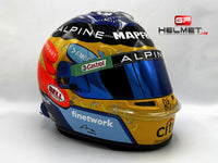 Fernando Alonso 2021 USA GP Helmet / Team Alpine