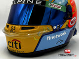 Fernando Alonso 2021 USA GP Helmet / Team Alpine