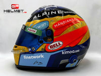 Fernando Alonso 2021 USA GP Helmet / Team Alpine