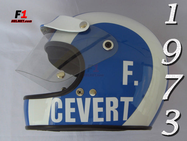 Francois Cevert 1973 replica helmet / Tyrrel F1 - www.F1Helmet.com