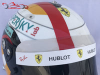 Sebastian Vettel 2018 Hockenheim GP Helmet / Ferrari F1 - www.F1Helmet.com