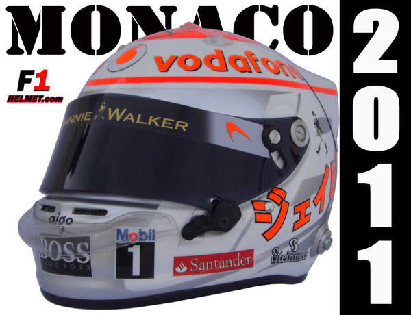 Jenson Button 2011 MONACO GP Helmet / Mc Laren F1 - www.F1Helmet.com