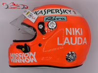 Sebastian Vettel 2019 Tribute to Niki Lauda Helmet / Ferrari F1 - www.F1Helmet.com
