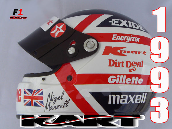 Nigel Mansell 1993 KART Replica Helmet / Williams F1 - www.F1Helmet.com