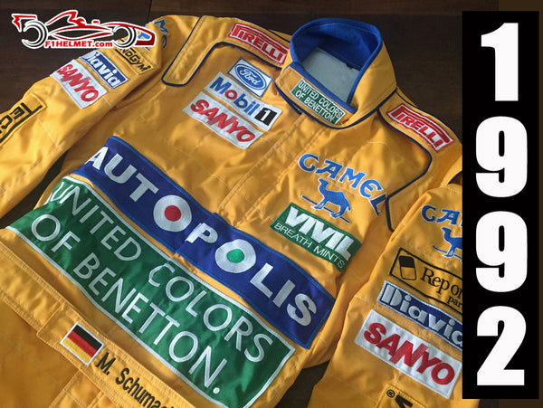 Michael Schumacher 1992 Replica racing suit / Benetton F1 - www.F1Helmet.com