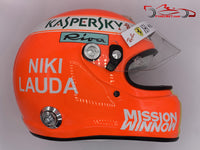 Sebastian Vettel 2019 Tribute to Niki Lauda Helmet / Ferrari F1 - www.F1Helmet.com