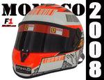 Kimi Raikkonen 2008 MONACO GP Helmet / Ferrari F1 - www.F1Helmet.com