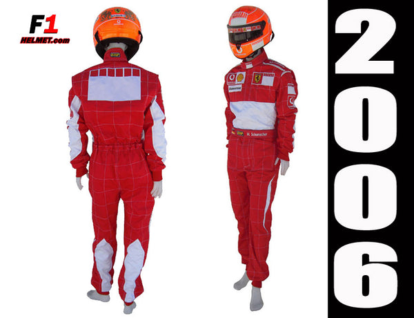 Michael Schumacher 2006  BAR CODE Replica racing suit / Ferrari F1 - www.F1Helmet.com