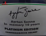 Ayrton Senna Platinum Edition Helmet / 10 Years - www.F1Helmet.com