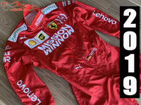 Vettel 2019 Mission Winnow Replica racing suit / Ferrari F1 - www.F1Helmet.com