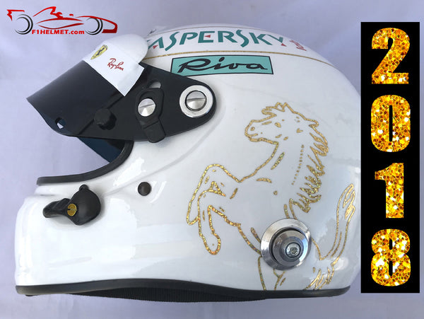 Sebastian Vettel 2018 ll Replica Helmet / Ferrari F1 - www.F1Helmet.com