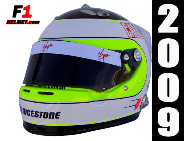 Rubens Barrichello 2009 Replica Helmet / Brawn F1 - www.F1Helmet.com