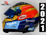 Fernando Alonso 2021 USA GP Helmet / Team Alpine